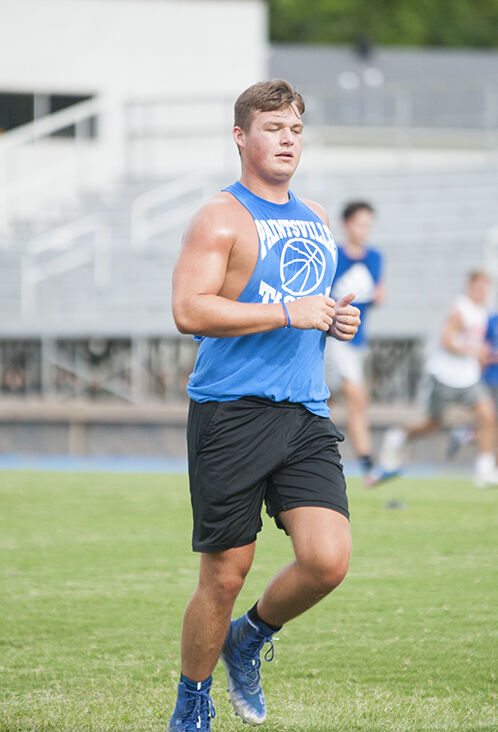 Matthew Davis getting in some sprints during conditioning earlier this week.jpg